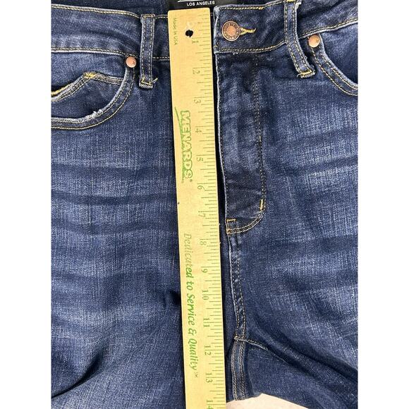 Judy Blue Jeans 16W Dark Wash Stretch Denim Skinny Fit Raw Hem JB88527 - Picture 5 of 9